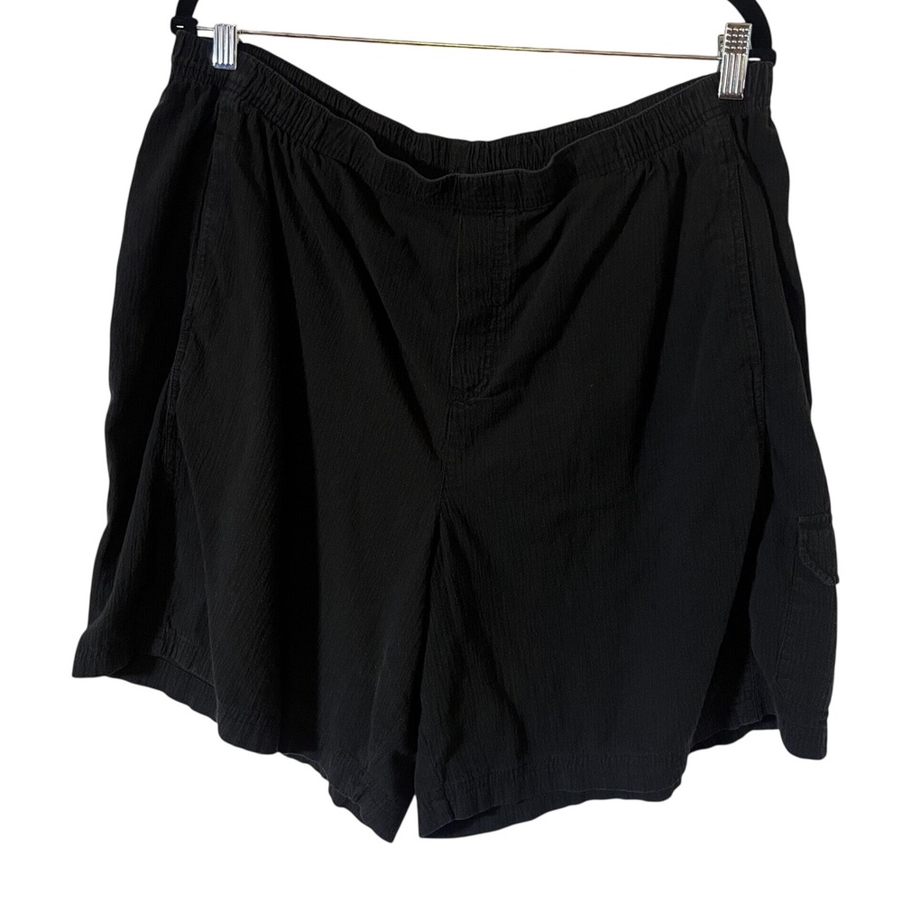White Stag Shorts 18W/20W Plus Size Gorpcore Textured Black Cargo Pocket - Picture 3 of 6